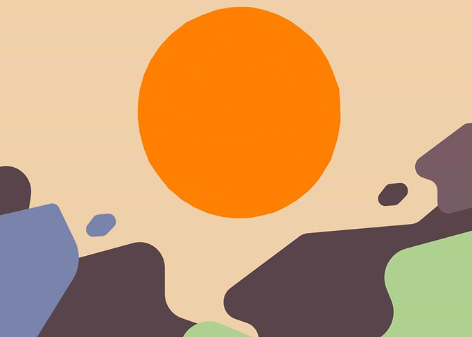Abstract Sunset Landscape