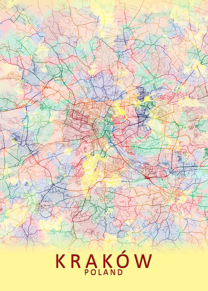Krakow Poland City Map