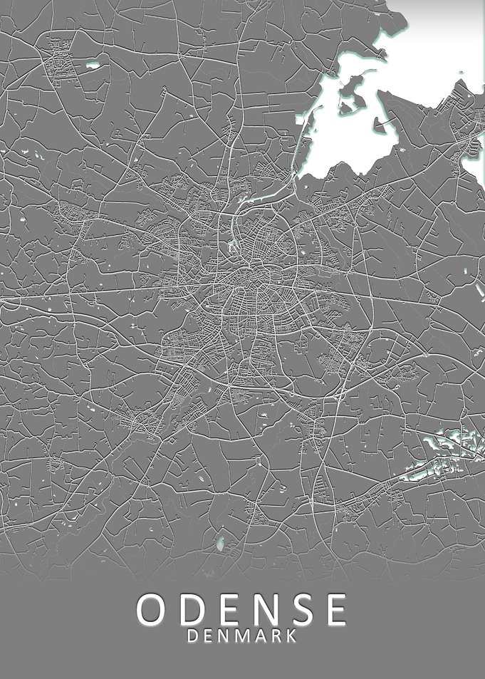Odense Denmark City Map