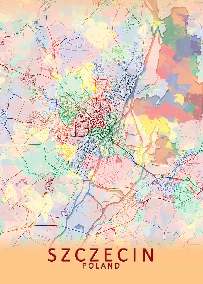Szczecin Poland City Map