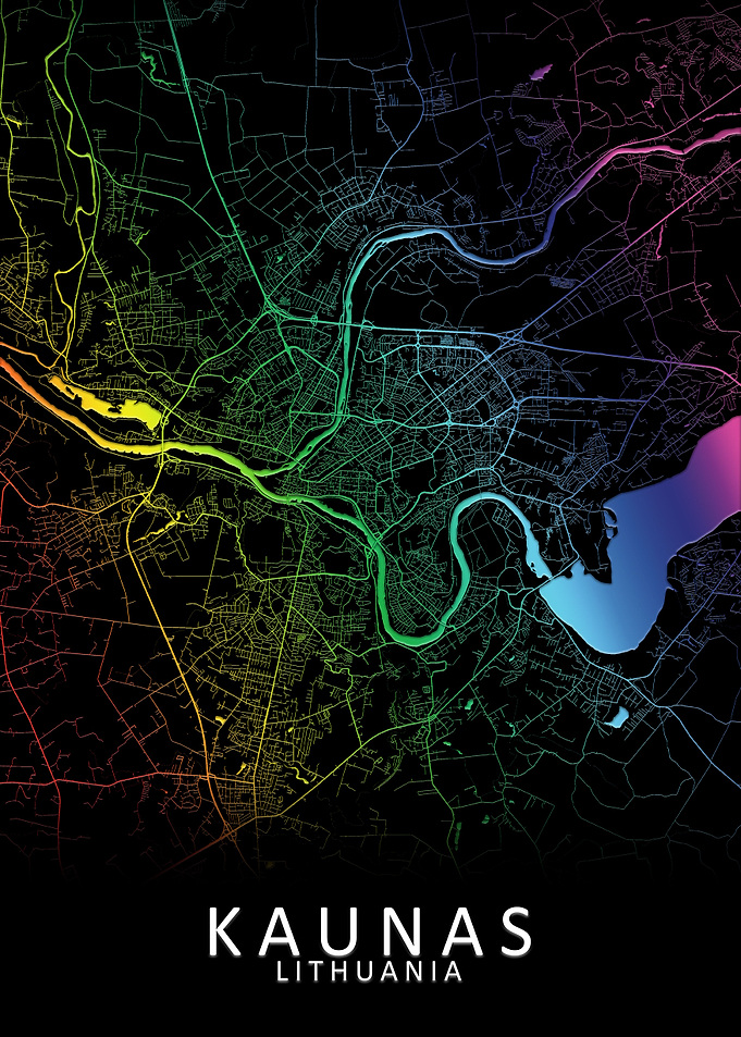 Kaunas Lithuania City Map