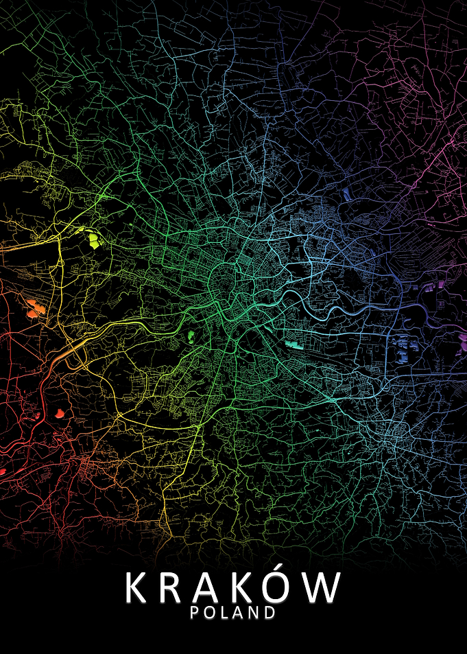 Krakow Poland City Map