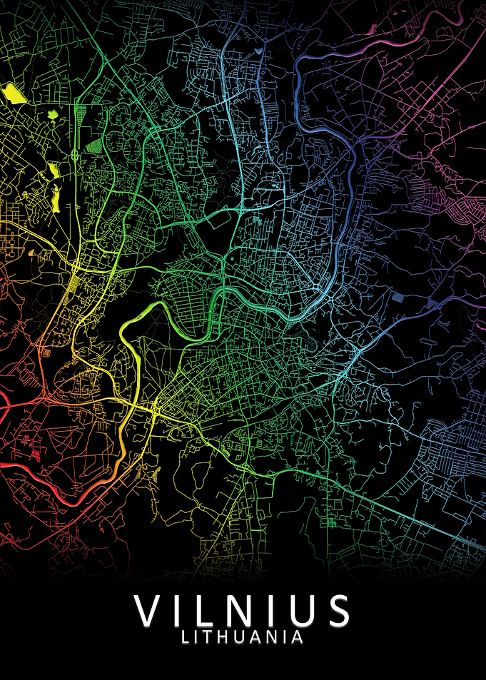 Vilnius Lithuania City Map
