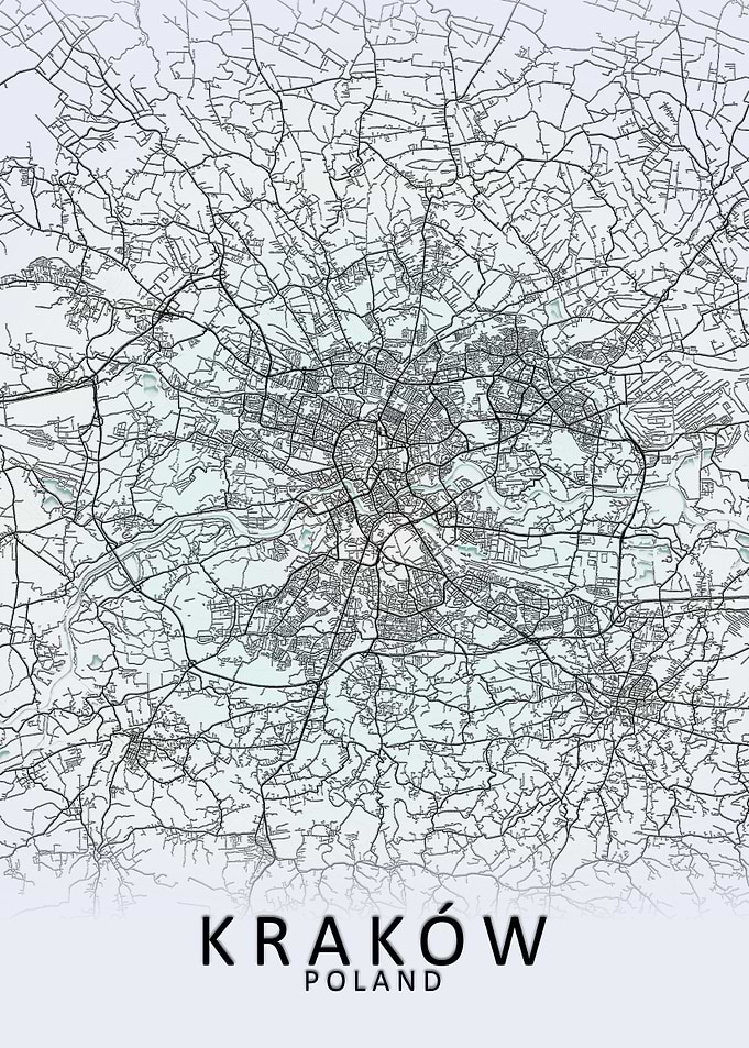 Krakow Poland City Map