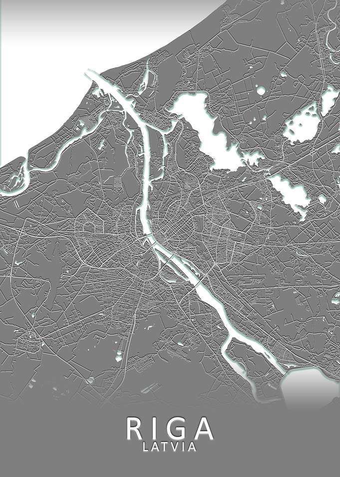 Riga Latvia City Map