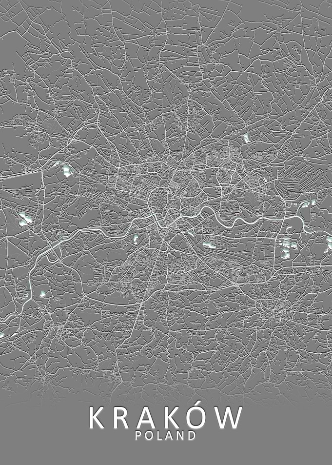 Krakow Poland City Map