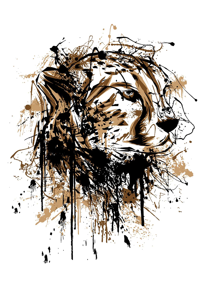 Cheetah splatter