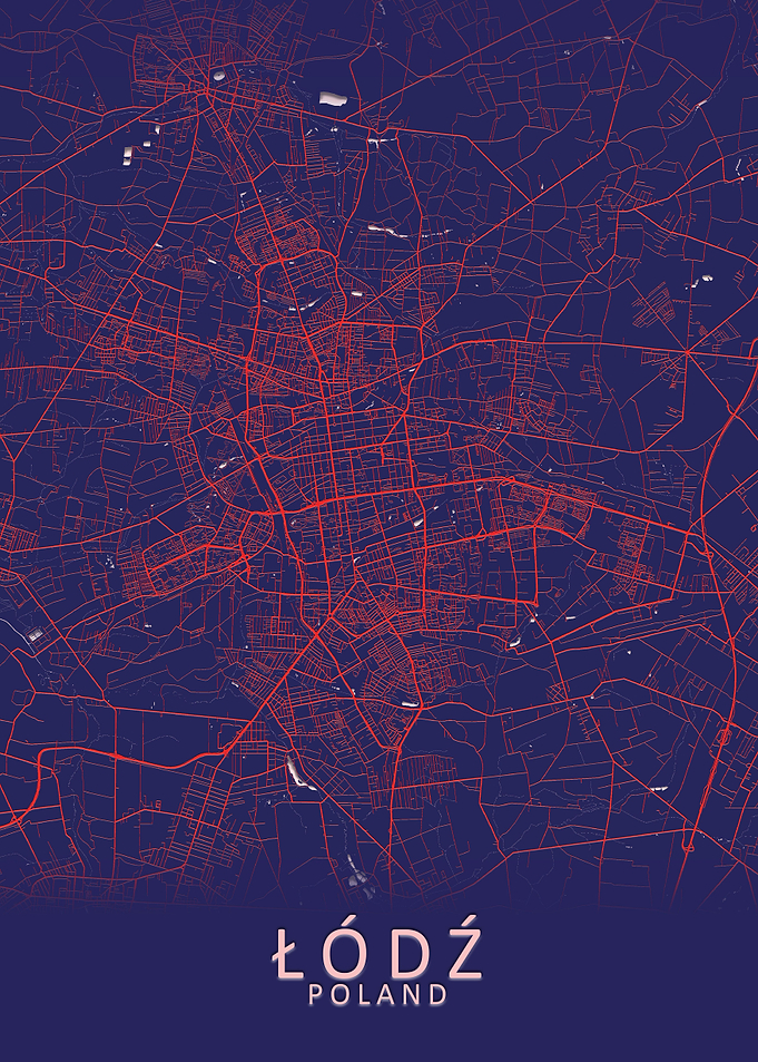 Lodz Poland City Map