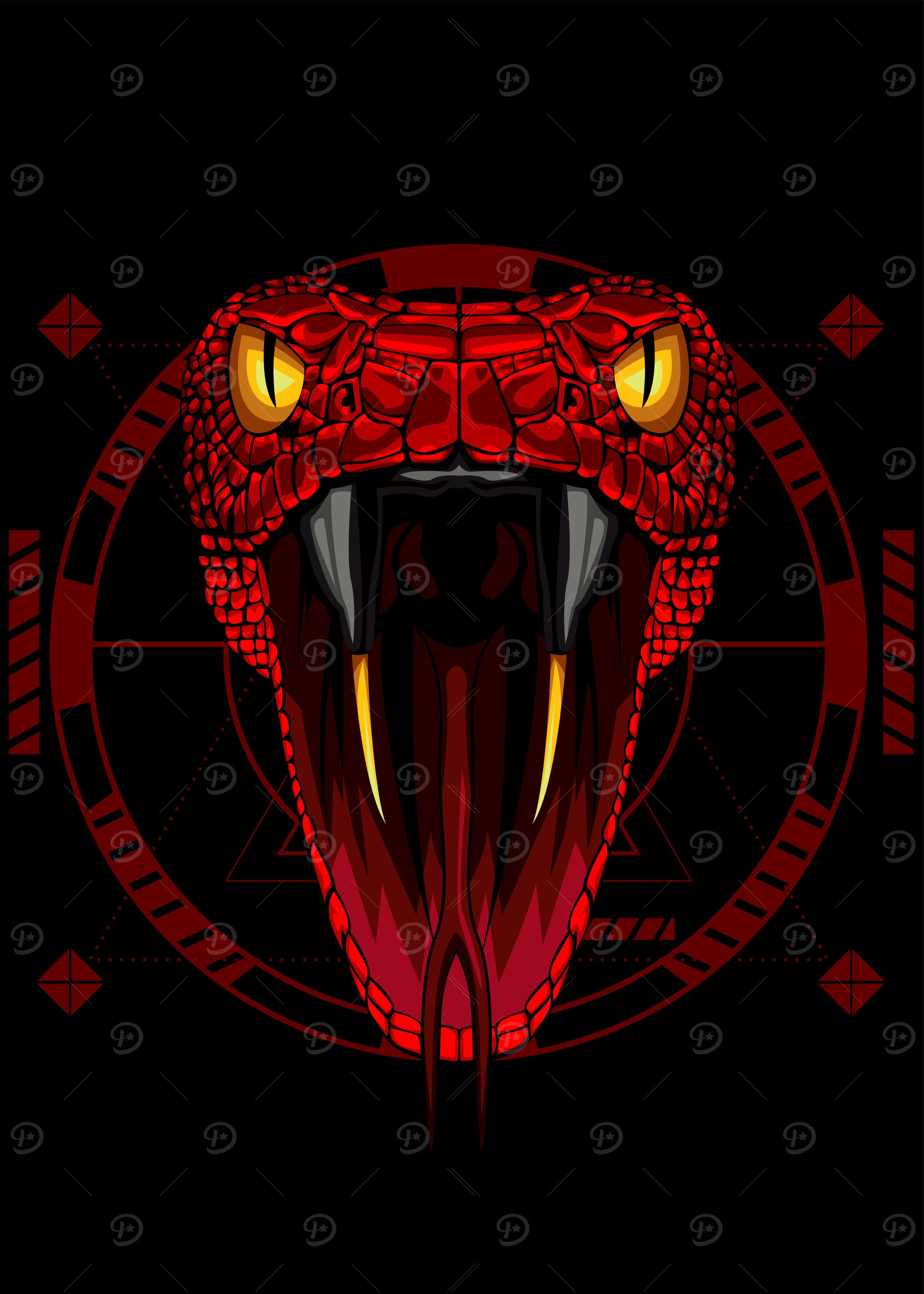 RED SNAKE GEOMETRIC