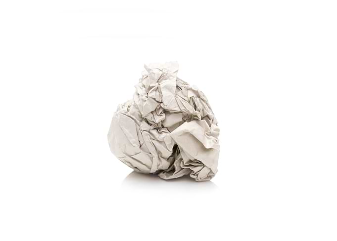 paper was crumpled