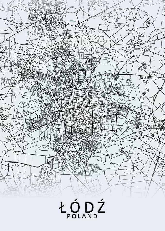 Lodz Poland City Map