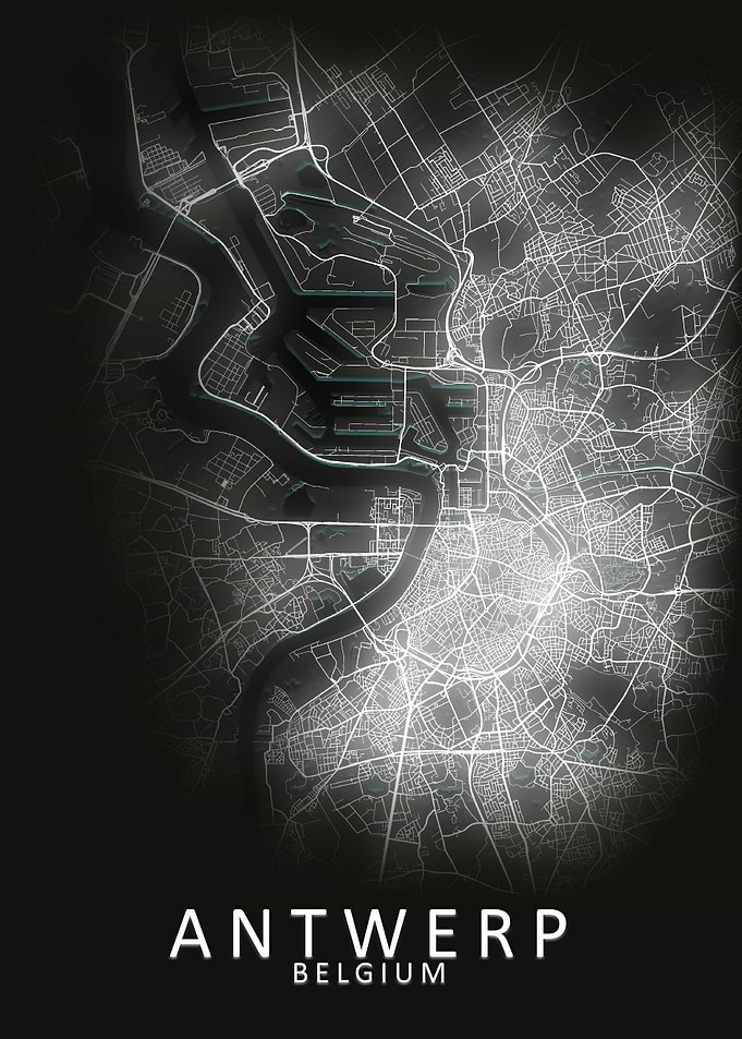 Antwerp Belgium City Map