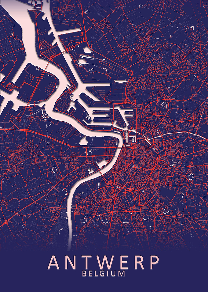 Antwerp Belgium City Map