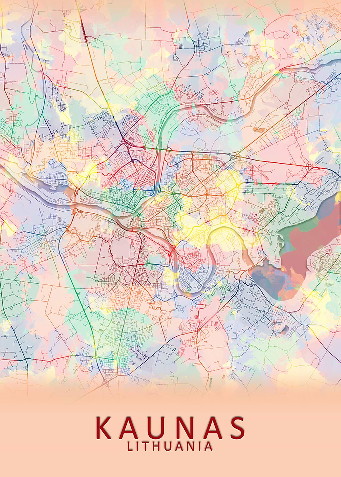 Kaunas Lithuania City Map