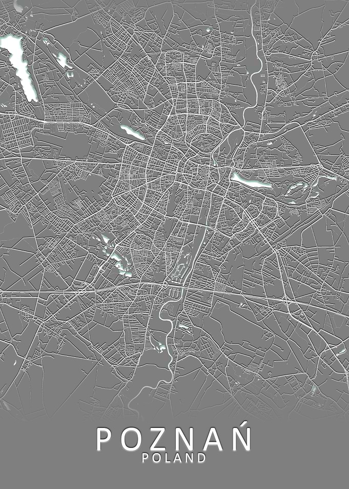 Poznan Poland City Map