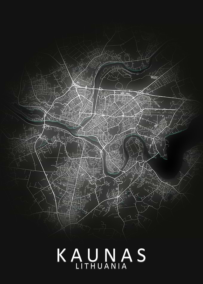 Kaunas Lithuania City Map