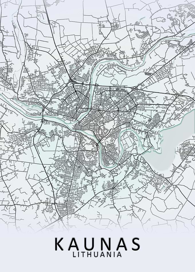 Kaunas Lithuania City Map