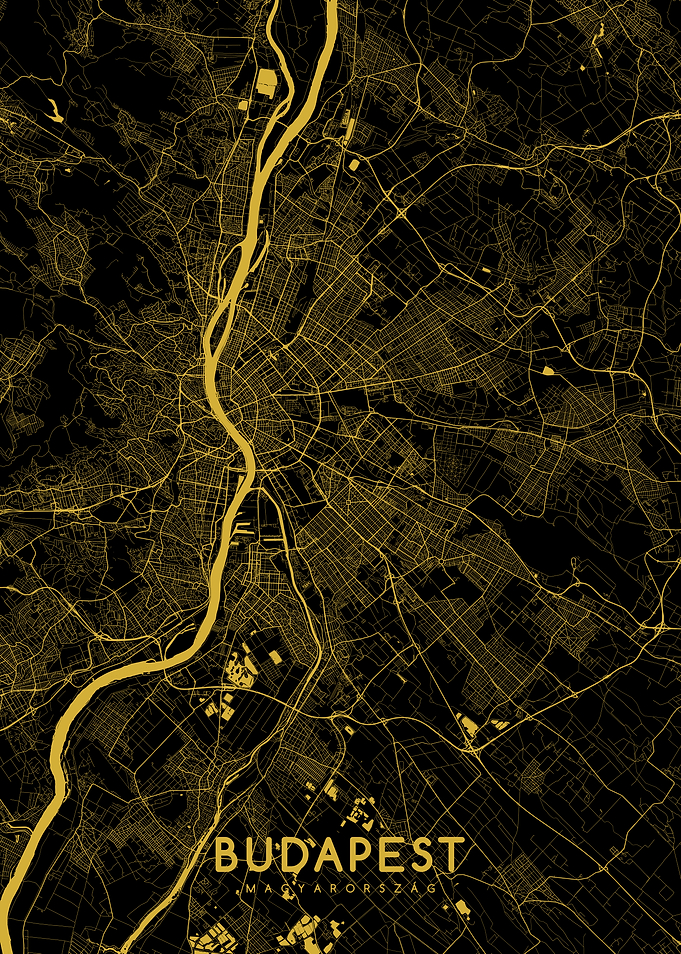 Budapest map gold