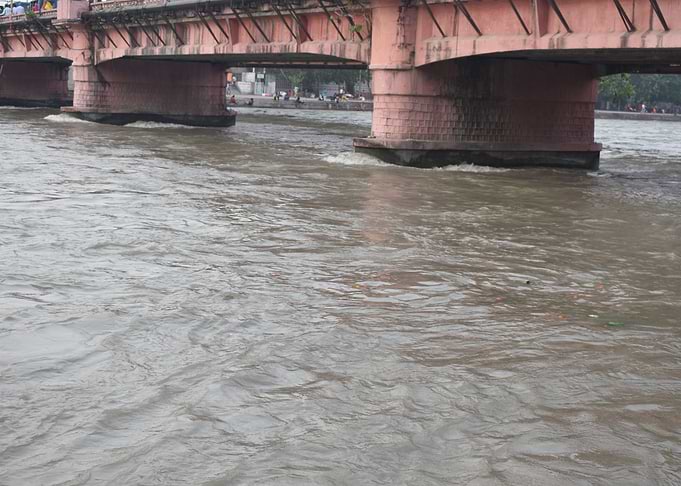A long River in india very