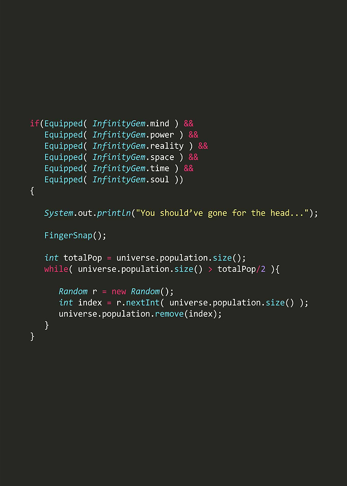Infinity Gems in Java