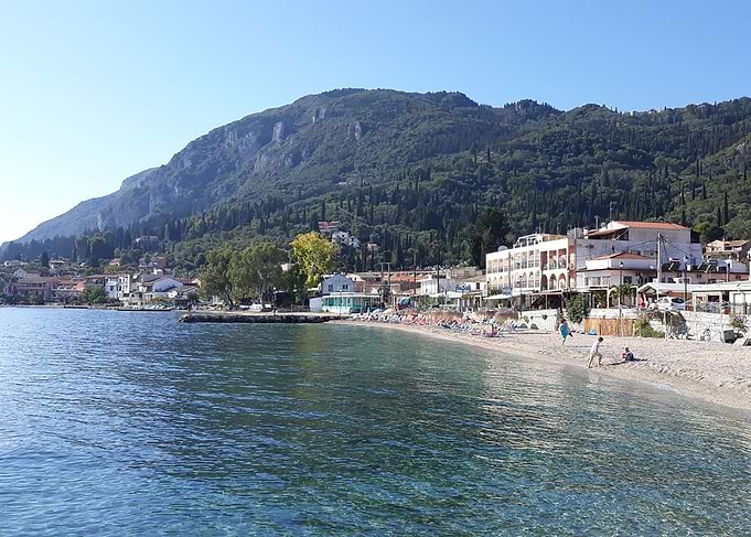 Corfu seaside town
