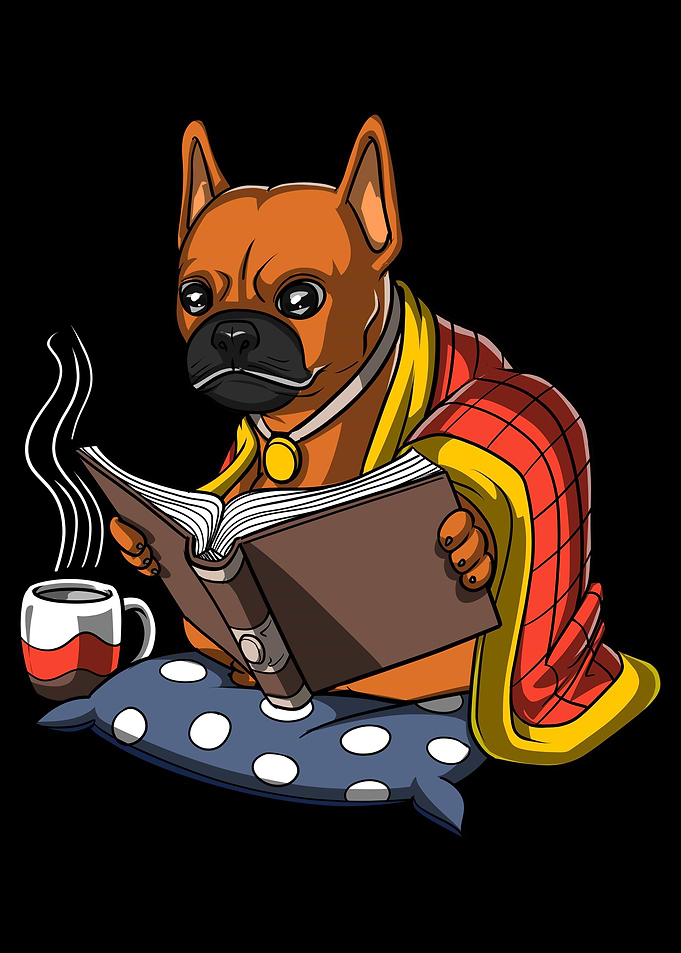 French Bulldog Book Lover