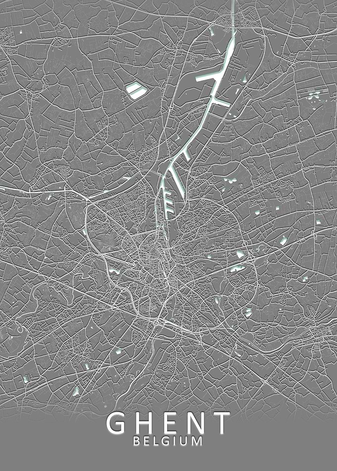 Ghent Belgium City Map