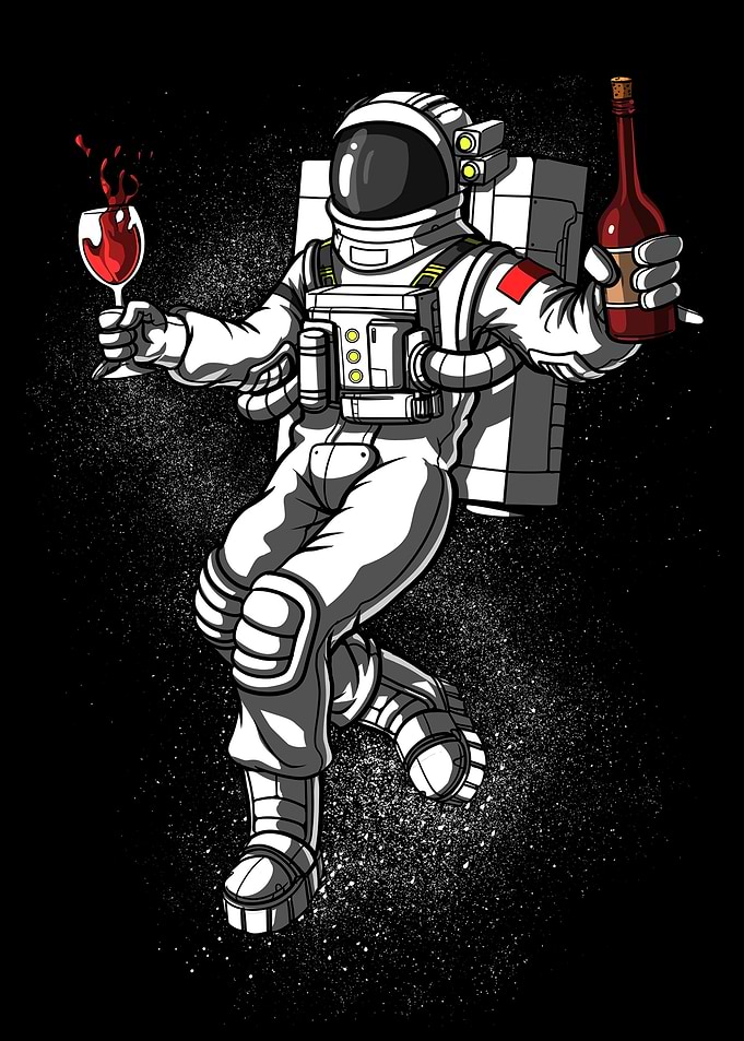 Astronaut Wine Lover