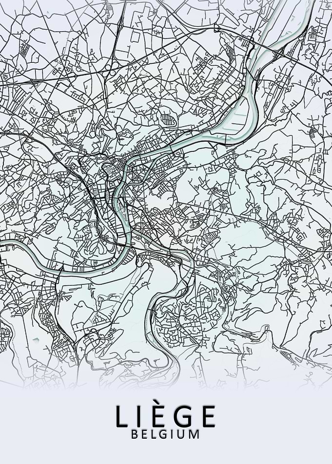 Liege Belgium City Map