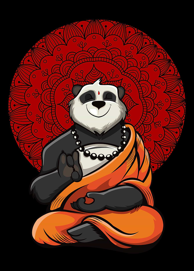 Panda Bear Yoga Meditation