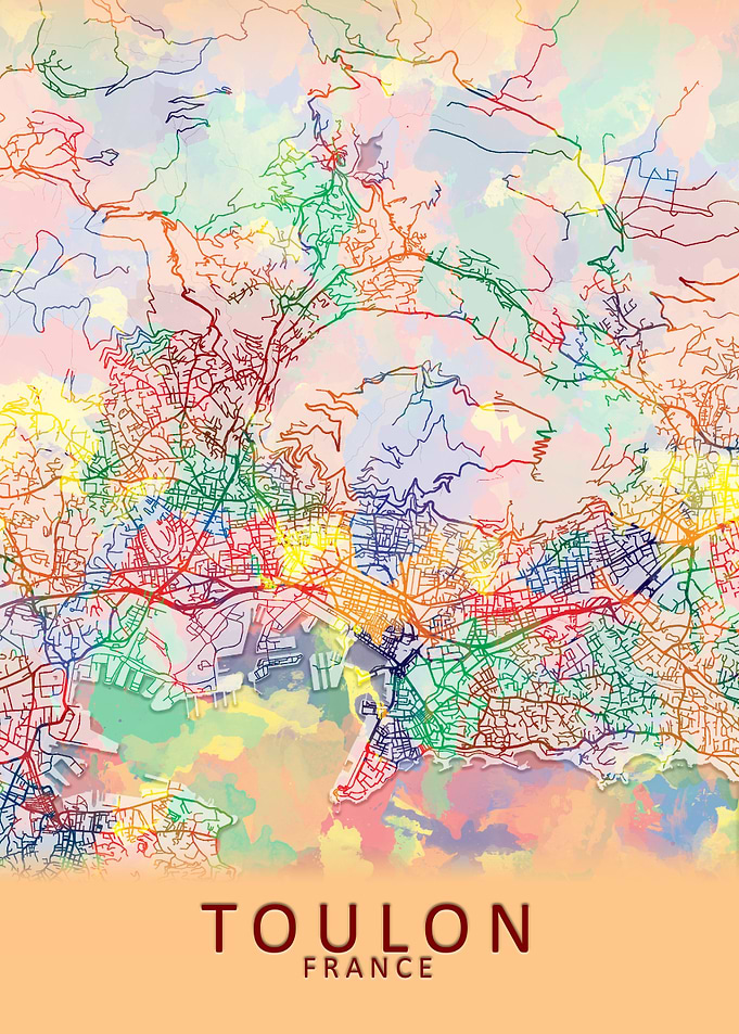 Toulon France City Map