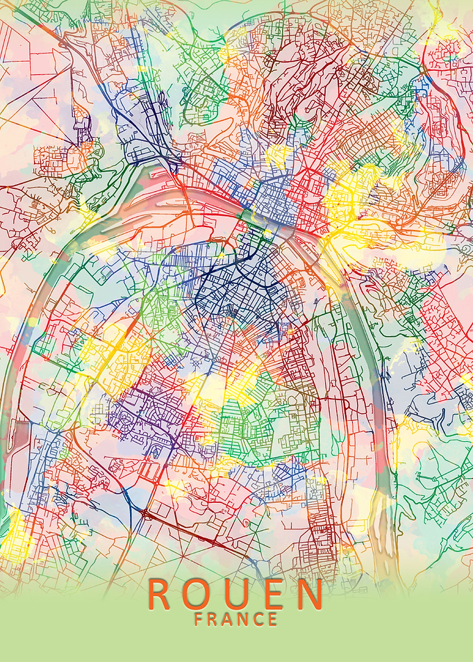 Rouen France City Map