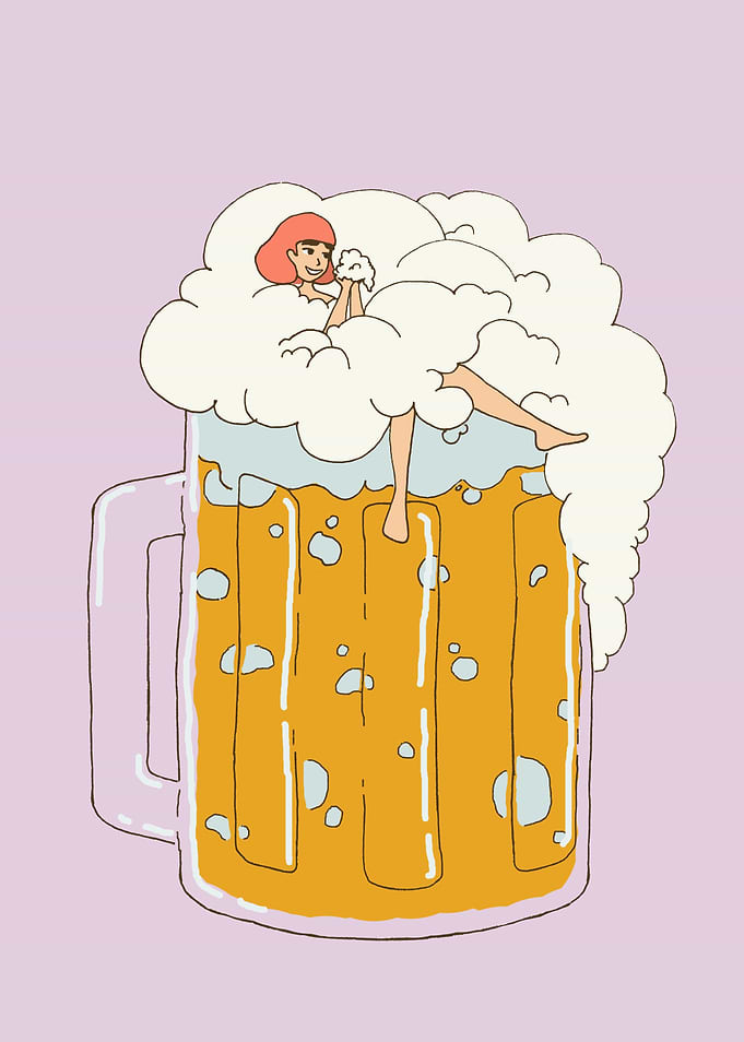a bubble bath