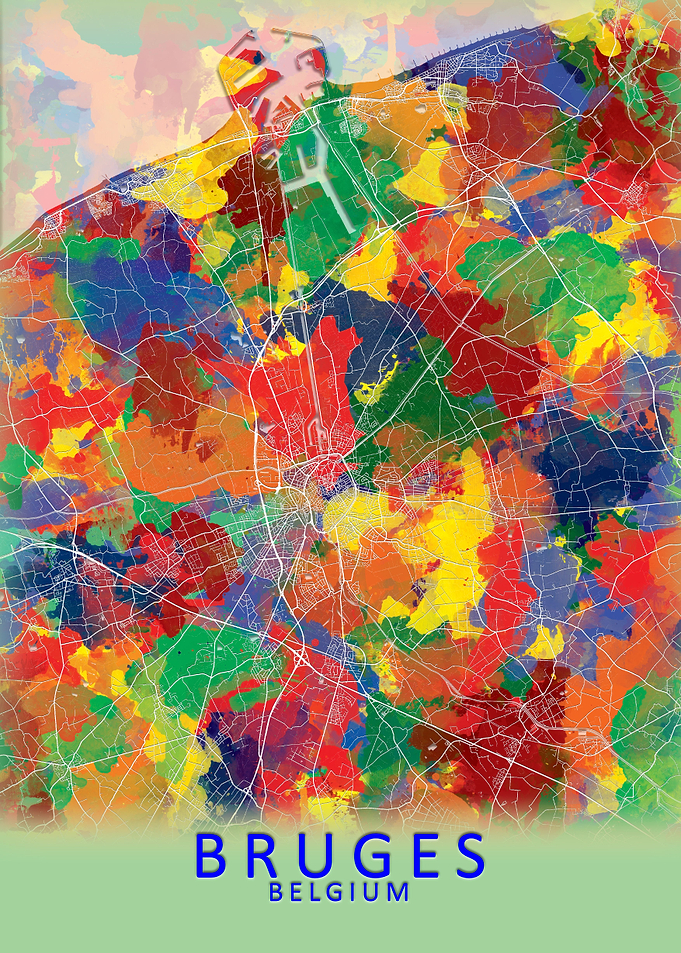 Bruges Belgium City Map