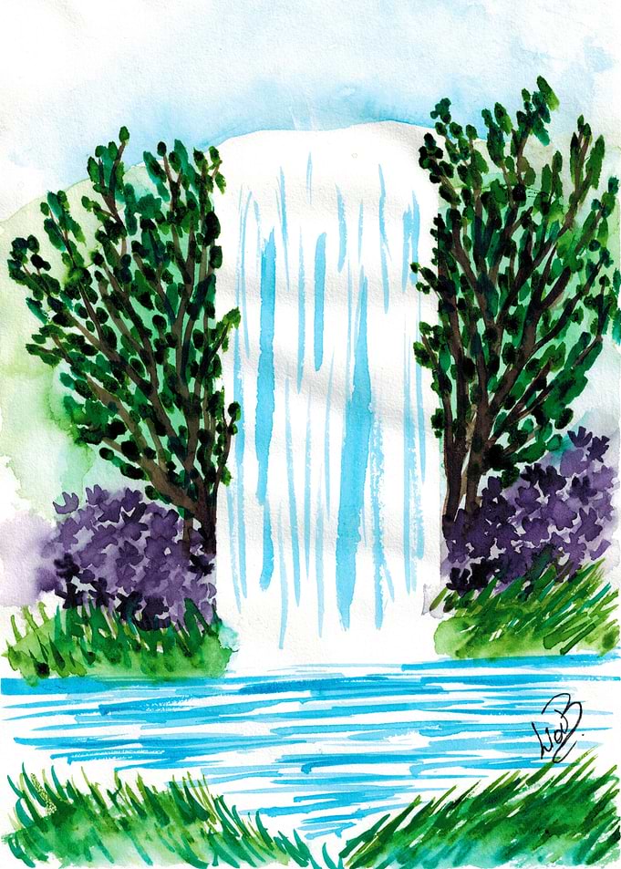 Peacefull waterfall