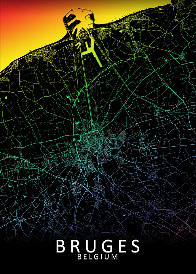 Bruges Belgium City Map