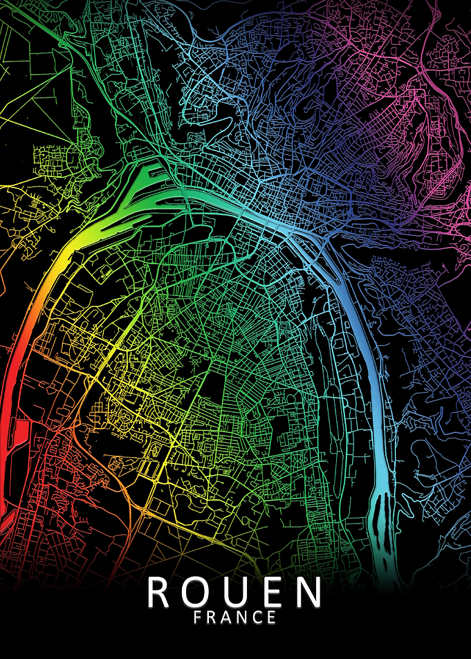 Rouen France City Map