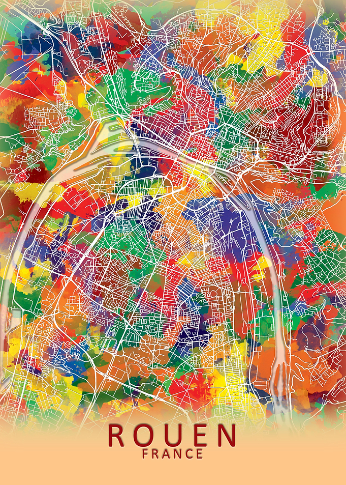 Rouen France City Map