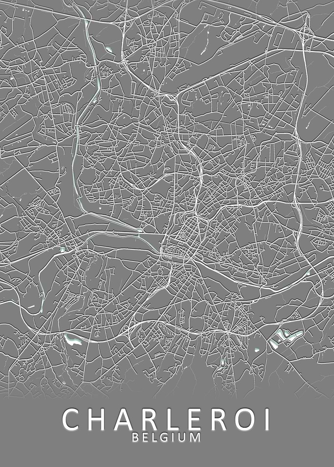 Charleroi Belgium City Map