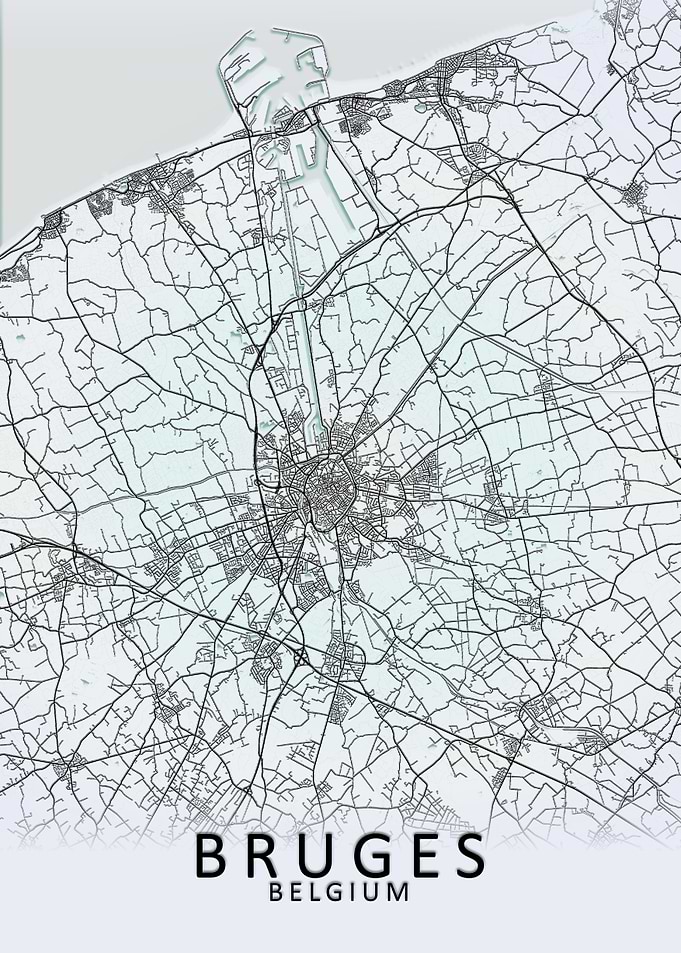 Bruges Belgium City Map