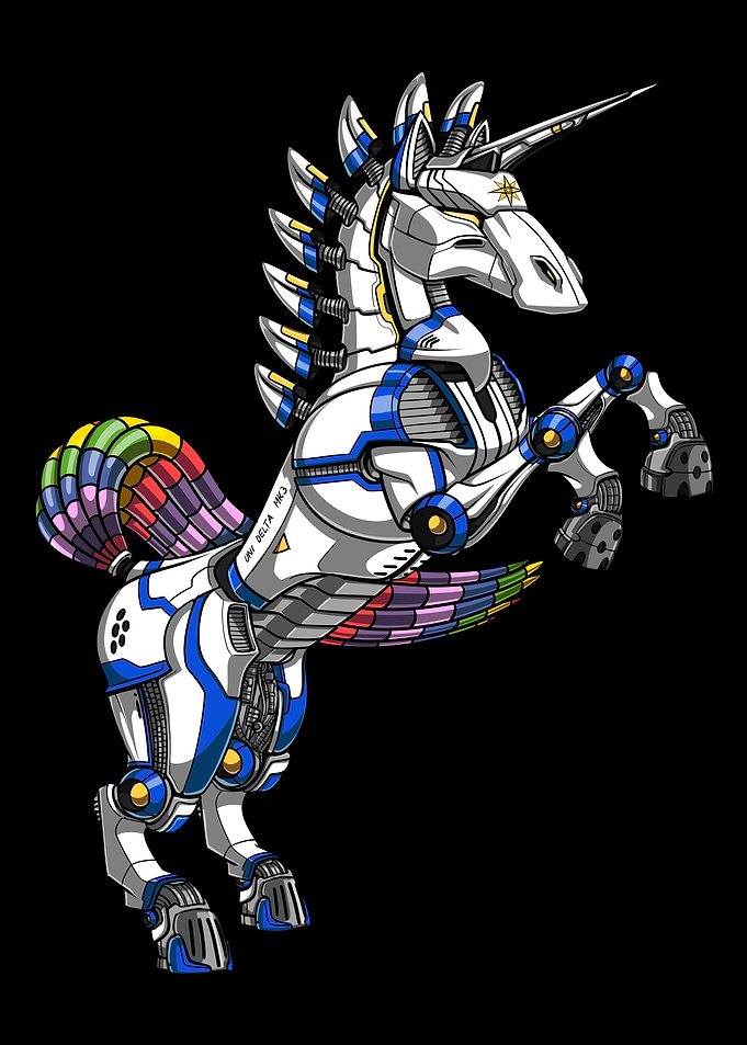 Unicorn Futuristic Robot