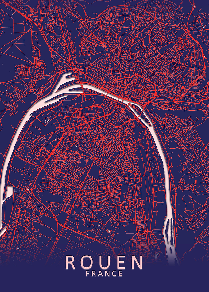 Rouen France City Map