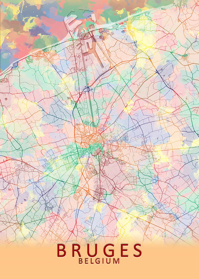 Bruges Belgium City Map