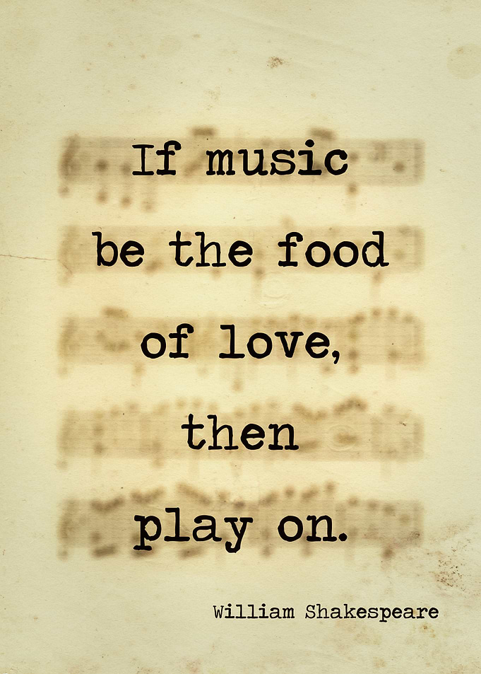 Music food love quote