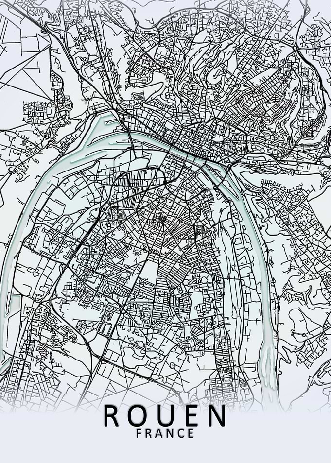 Rouen France City Map