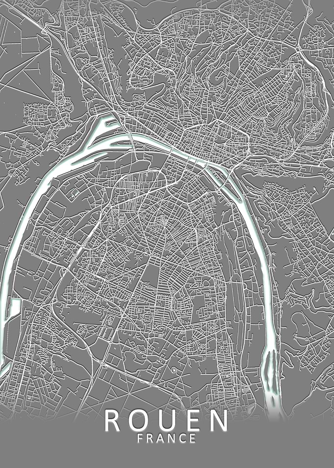 Rouen France City Map
