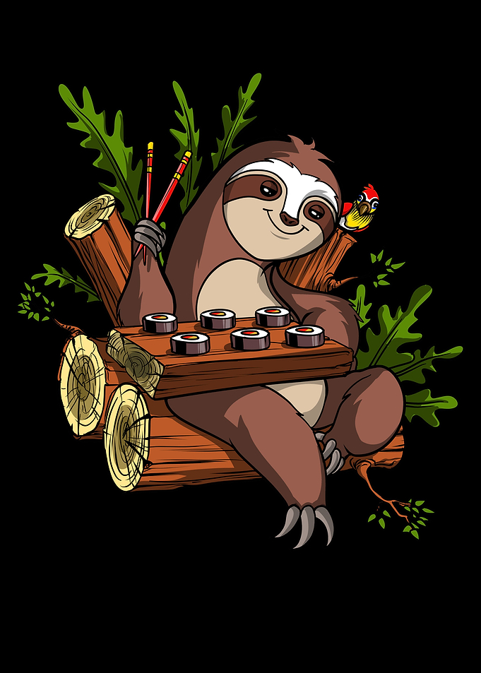 Sloth Sushi Lover