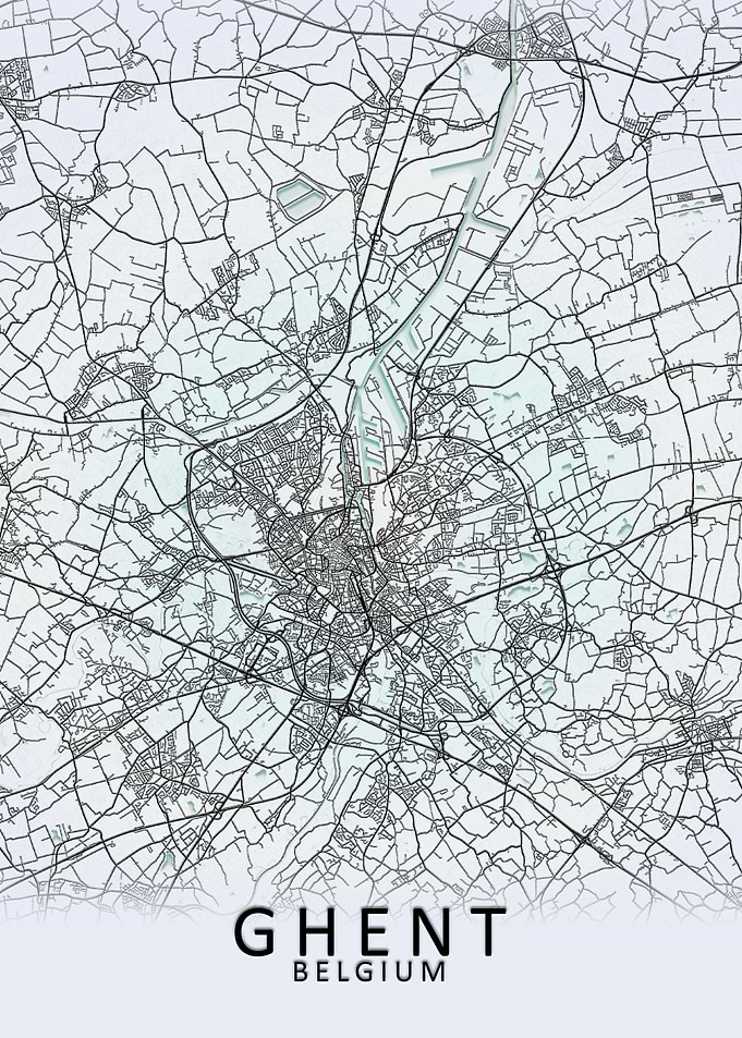 Ghent Belgium City Map