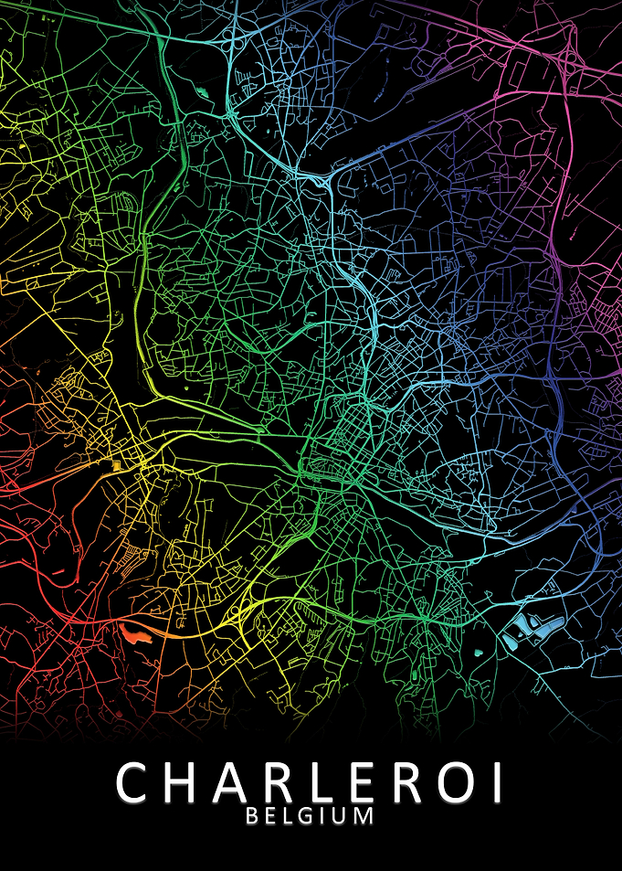 Charleroi Belgium City Map