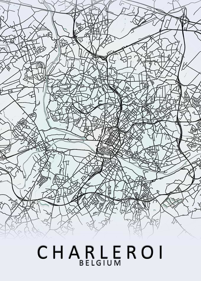Charleroi Belgium City Map